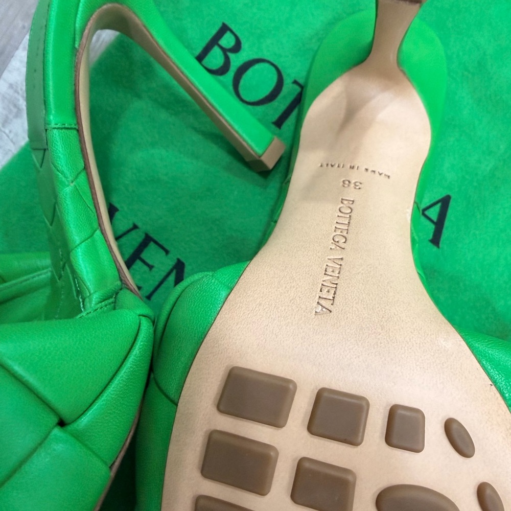 Bottega Veneta original Green leather heels size 38 - Picture 3 of 5